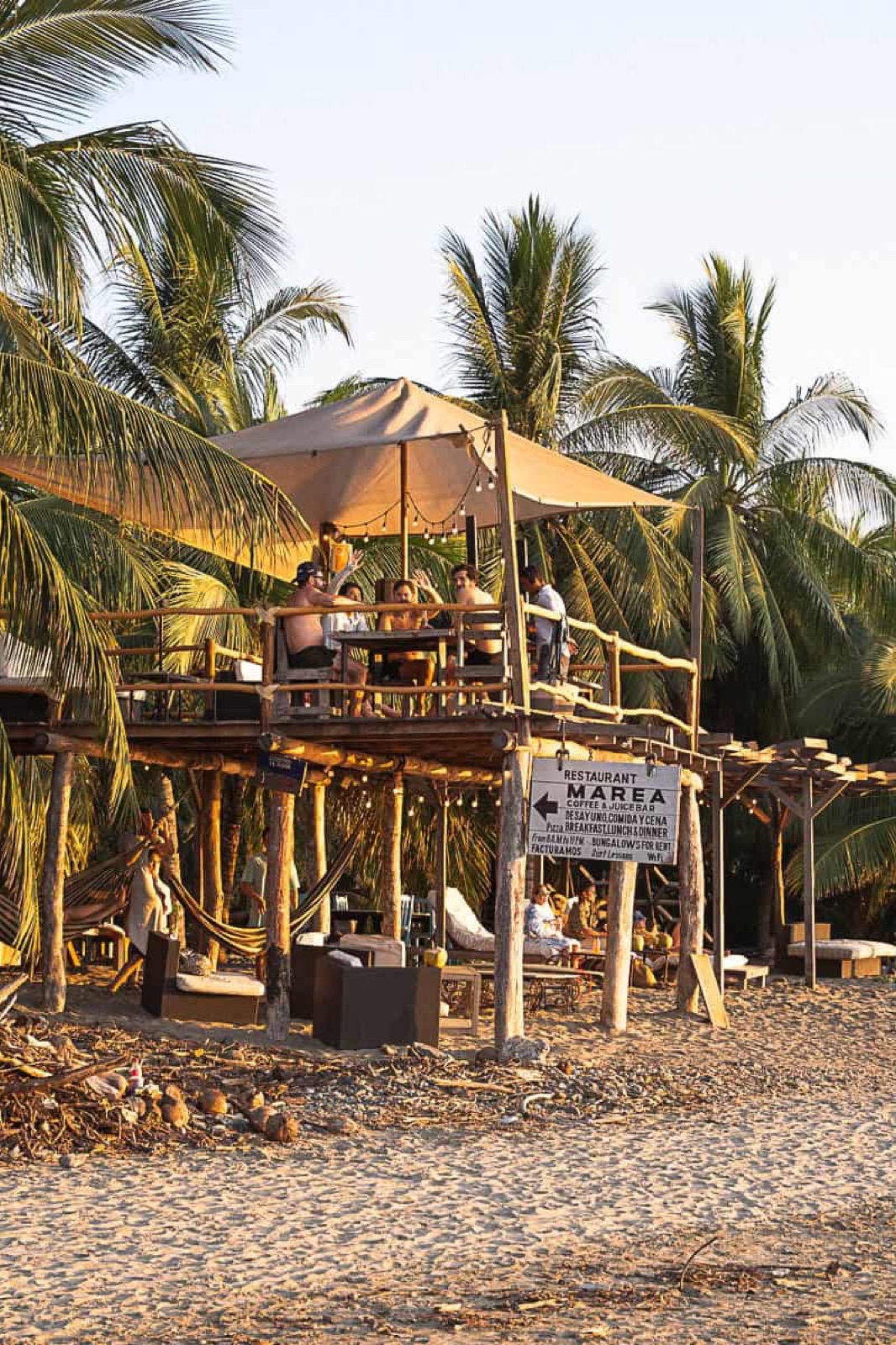 Marea, a local beachfront restaurant at La Saladita